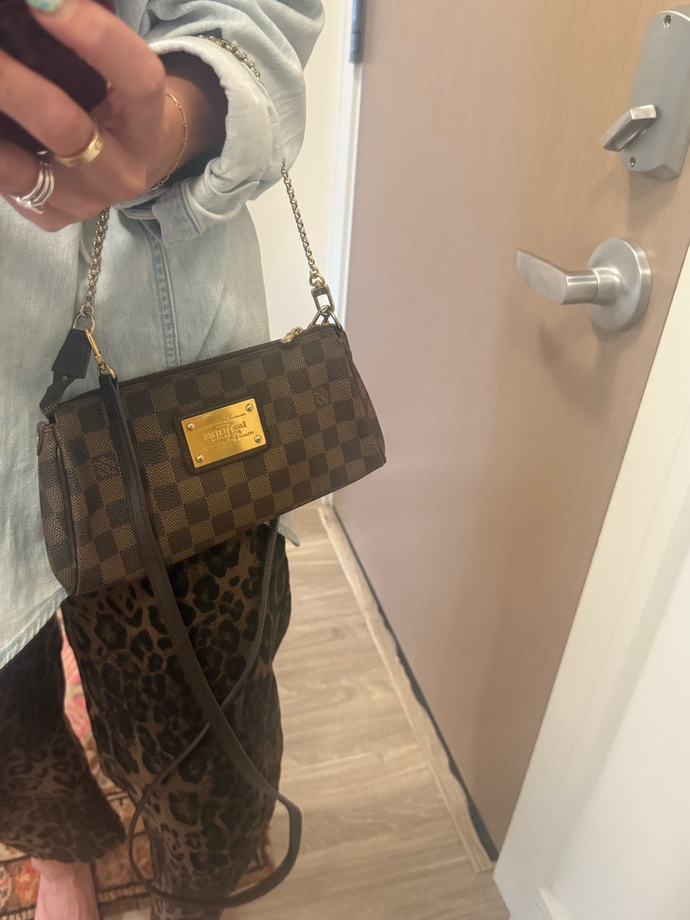 Louis Vuitton Damier Ebene Eva Pochette Crossbody